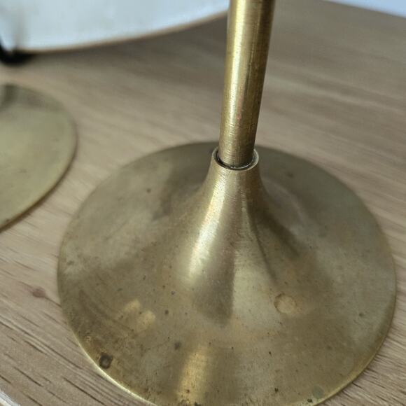 Brass Candlestick Mcm Lot Of 2 - Picture 7 of 10